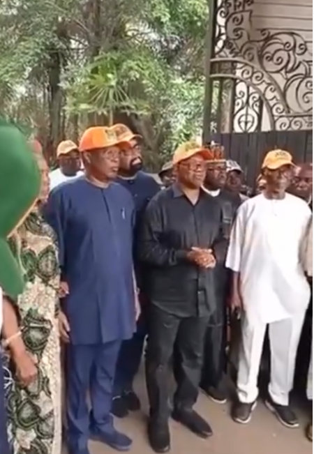 Presidential aspirant Peter Obi and ADC chieftains attacked by gun-wielding hoodlums during a visit to former Governor of Edo state John Oyegun
